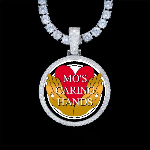 925S & VVS Moissanite 3D Circle Custom Picture Pendant sold by The GUU Shop