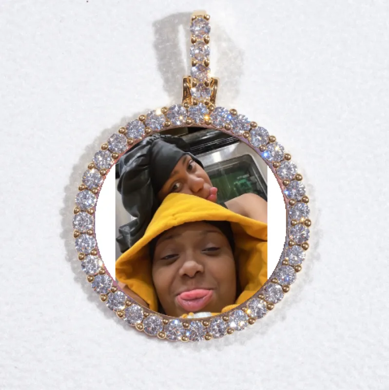 3D CIRCLE CUSTOM PICTURE PENDANT SMALL SIZE sold by The GUU Shop