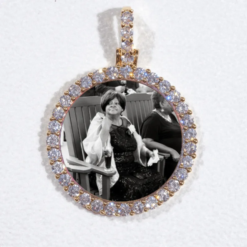 3D CIRCLE CUSTOM PICTURE PENDANT SMALL SIZE sold by The GUU Shop