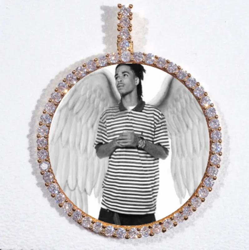 LARGE 3D CIRCLE CUSTOM PICTURE PENDANT sold by The GUU Shop