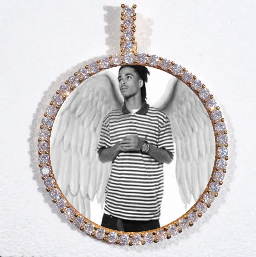 LARGE 3D CIRCLE CUSTOM PICTURE PENDANT sold by The GUU Shop