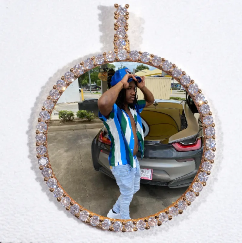 LARGE 3D CIRCLE CUSTOM PICTURE PENDANT sold by The GUU Shop