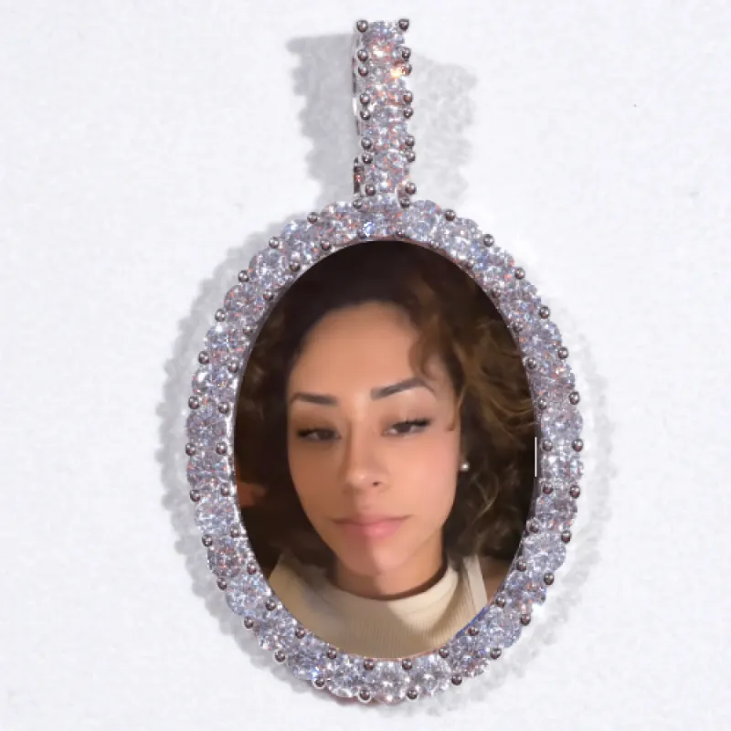 Large 3D Oval Custom Picture Pendant sold by The GUU Shop
