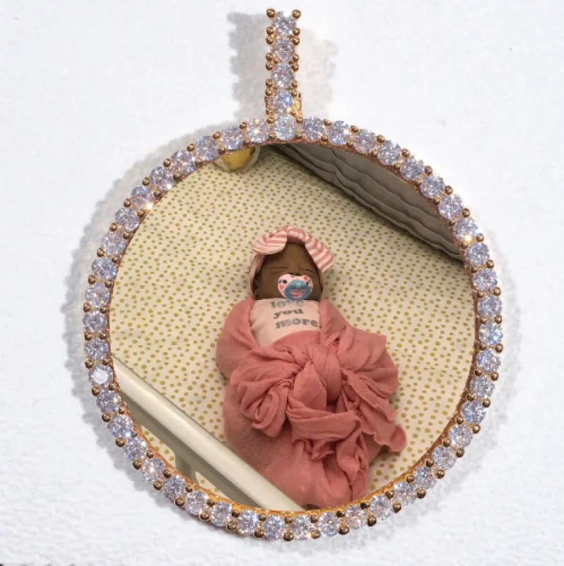 LARGE 3D CIRCLE CUSTOM PICTURE PENDANT sold by The GUU Shop