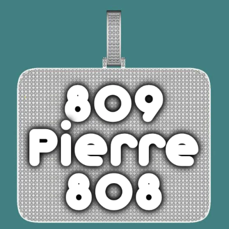 CUSTOM LETTER NECKLACE 3D BIG SQUARE sold by The GUU Shop