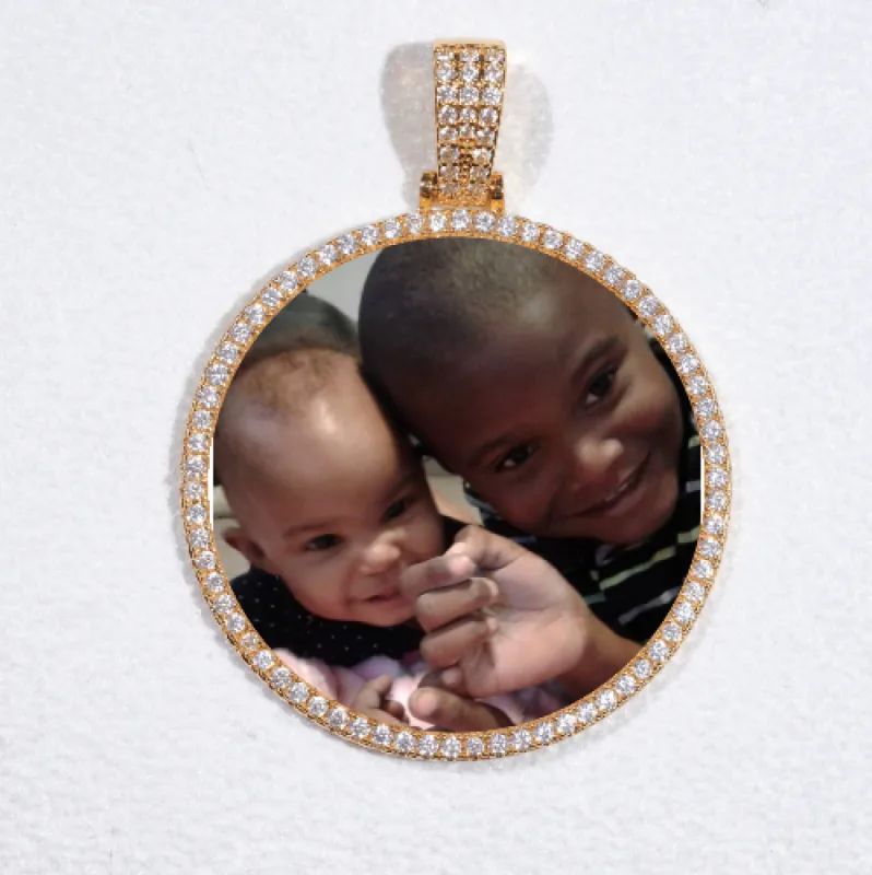 MEDIUM 3D CIRCLE CUSTOM PICTURE PENDANT sold by The GUU Shop