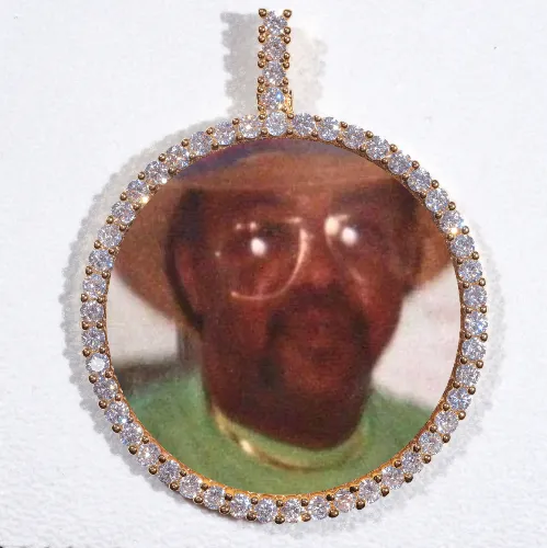 LARGE 3D CIRCLE CUSTOM PICTURE PENDANT sold by The GUU Shop