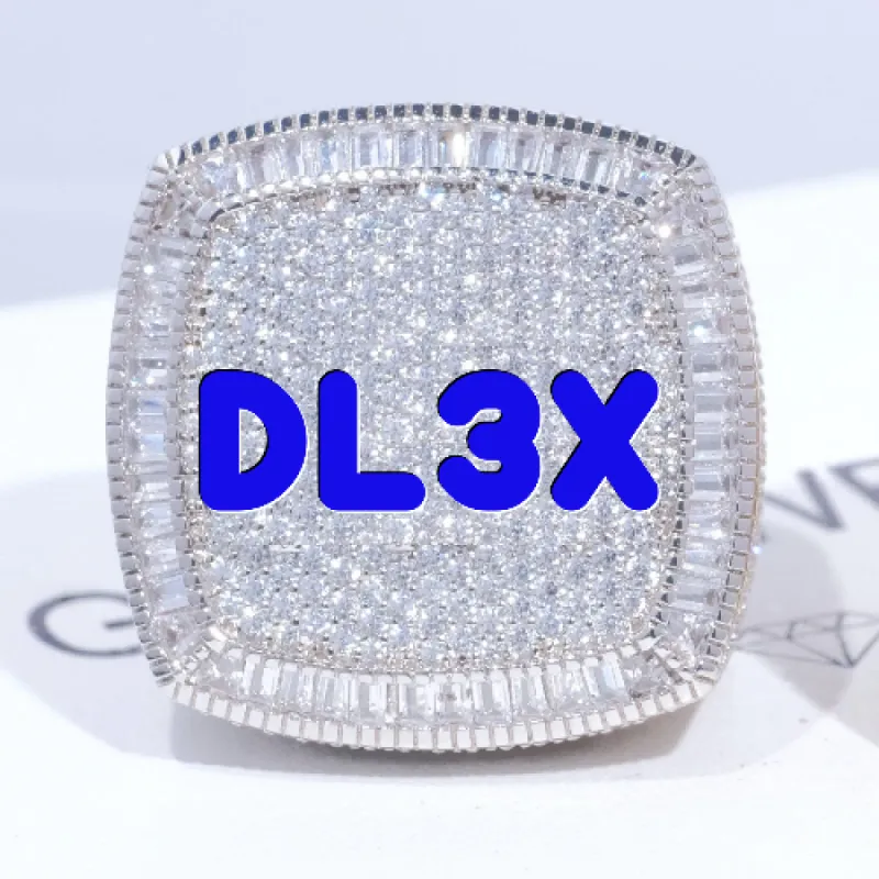 CUSTOM LETTER 3D ICED RING sold by The GUU Shop