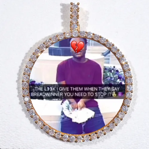 LARGE 3D CIRCLE CUSTOM PICTURE PENDANT sold by The GUU Shop