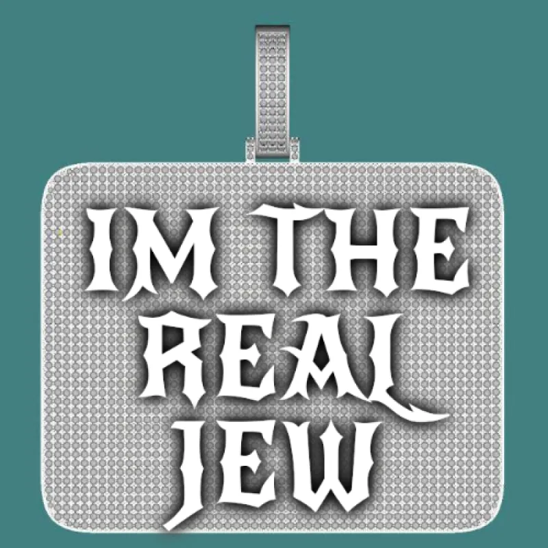 CUSTOM LETTER NECKLACE 3D BIG SQUARE sold by The GUU Shop