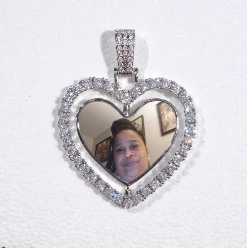 3D Spinning 2-Faced Heart Custom Picture Pendant sold by The GUU Shop