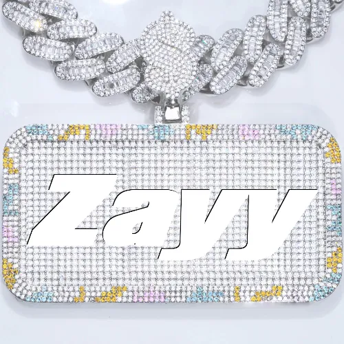 CUSTOM LETTER NECKLACE 3D COLORFUL SQUARE sold by The GUU Shop