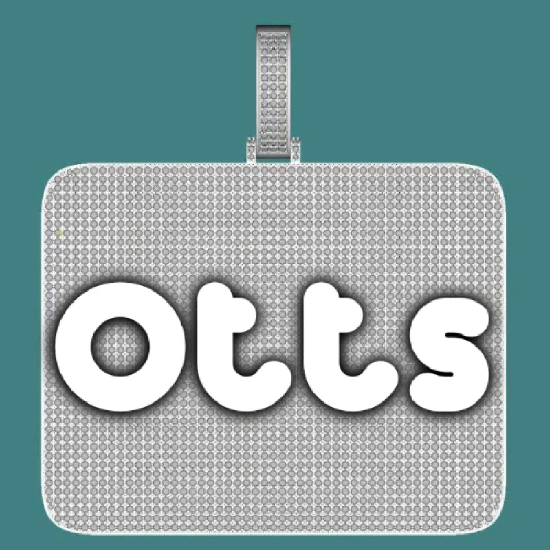 CUSTOM LETTER NECKLACE 3D BIG SQUARE sold by The GUU Shop