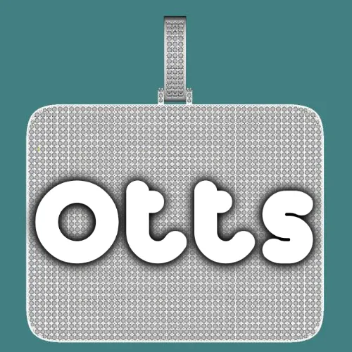 CUSTOM LETTER NECKLACE 3D BIG SQUARE sold by The GUU Shop