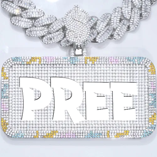 CUSTOM LETTER NECKLACE 3D COLORFUL SQUARE sold by The GUU Shop