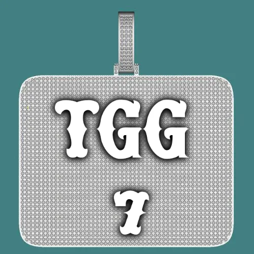 CUSTOM LETTER NECKLACE 3D BIG SQUARE sold by The GUU Shop