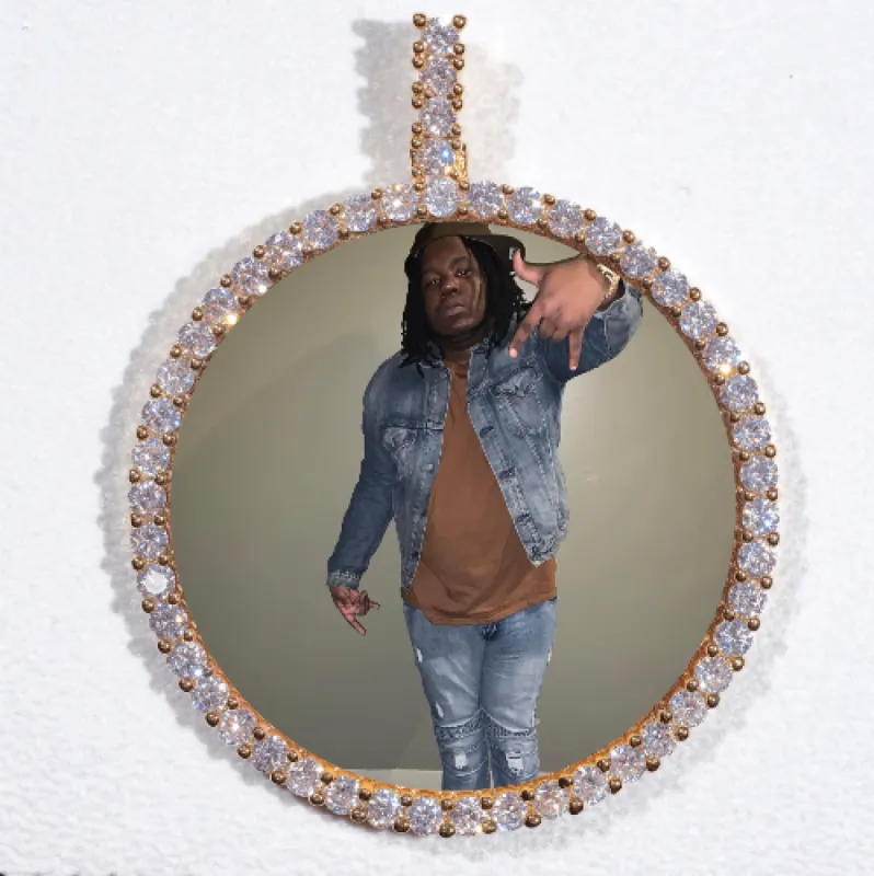 LARGE 3D CIRCLE CUSTOM PICTURE PENDANT sold by The GUU Shop