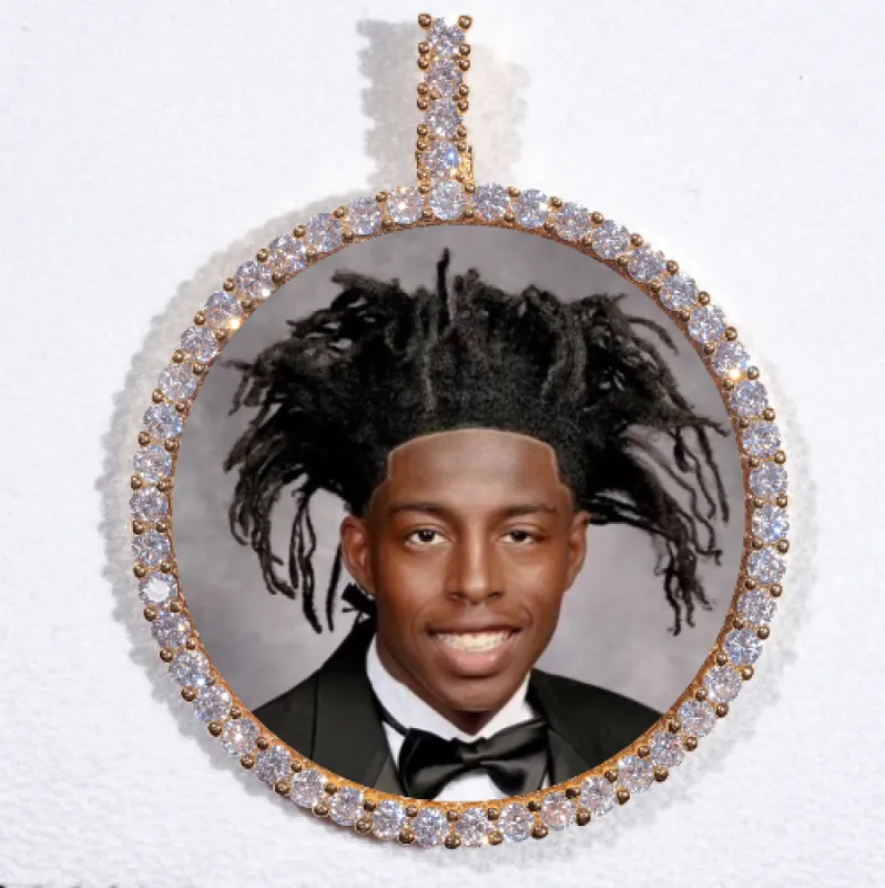 LARGE 3D CIRCLE CUSTOM PICTURE PENDANT sold by The GUU Shop