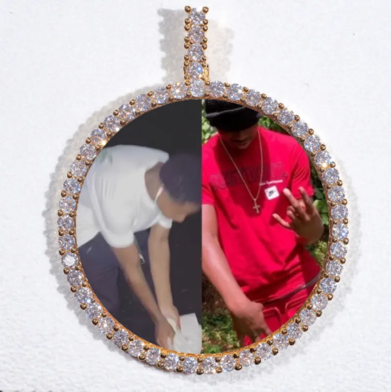 LARGE 3D CIRCLE CUSTOM PICTURE PENDANT sold by The GUU Shop