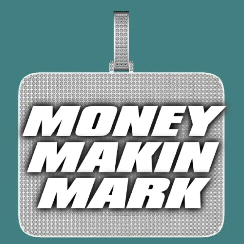 CUSTOM LETTER NECKLACE 3D BIG SQUARE sold by The GUU Shop