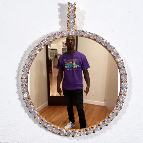 LARGE 3D CIRCLE CUSTOM PICTURE PENDANT sold by The GUU Shop