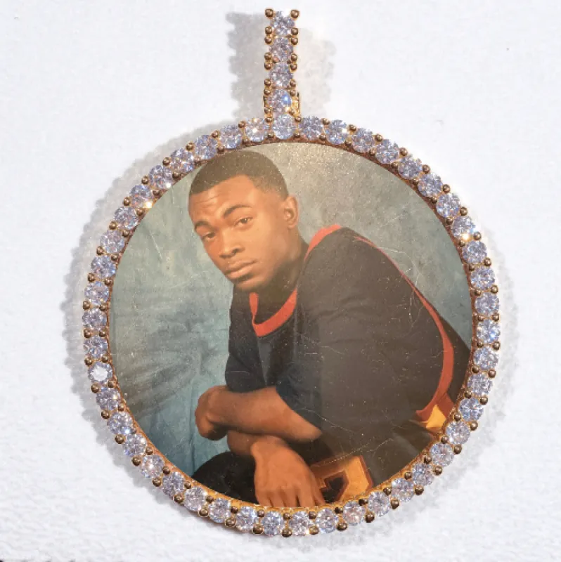 LARGE 3D CIRCLE CUSTOM PICTURE PENDANT sold by The GUU Shop