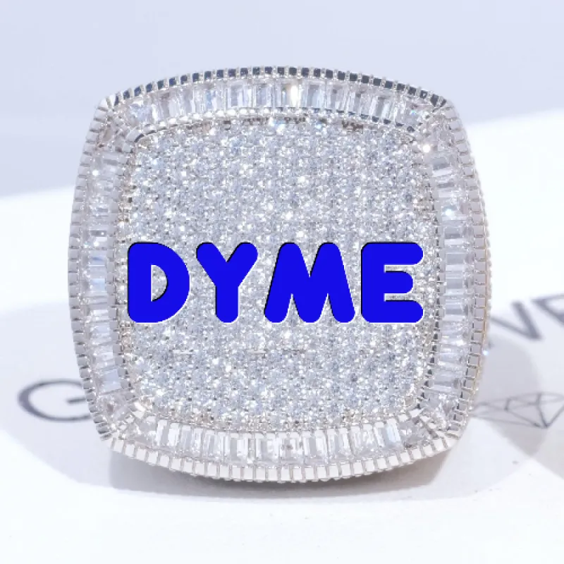 CUSTOM LETTER 3D ICED RING sold by The GUU Shop