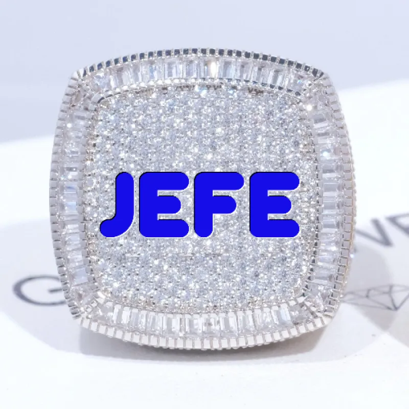 CUSTOM LETTER 3D ICED RING sold by The GUU Shop