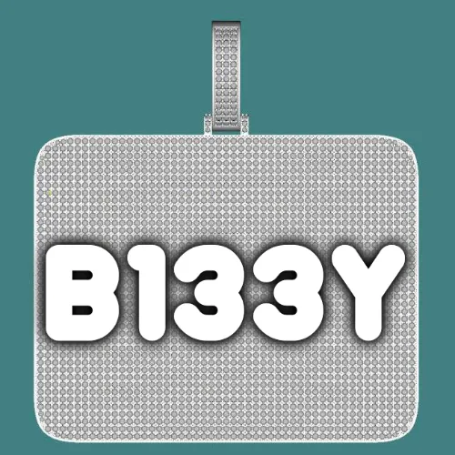 CUSTOM LETTER NECKLACE 3D BIG SQUARE sold by The GUU Shop