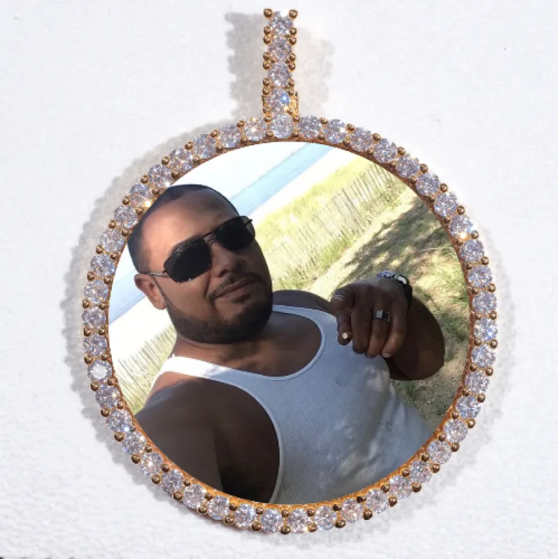 LARGE 3D CIRCLE CUSTOM PICTURE PENDANT sold by The GUU Shop