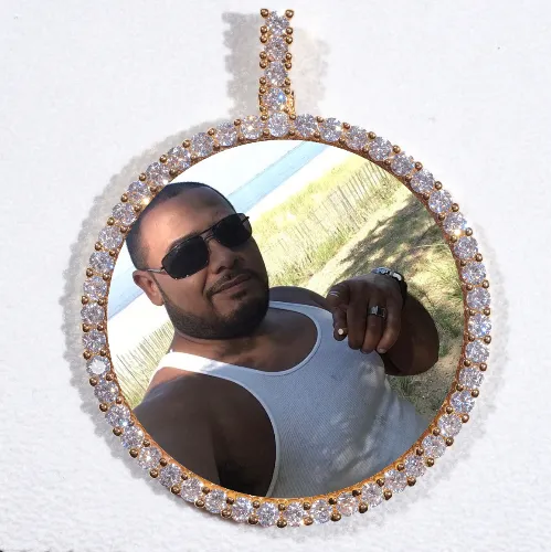 LARGE 3D CIRCLE CUSTOM PICTURE PENDANT sold by The GUU Shop