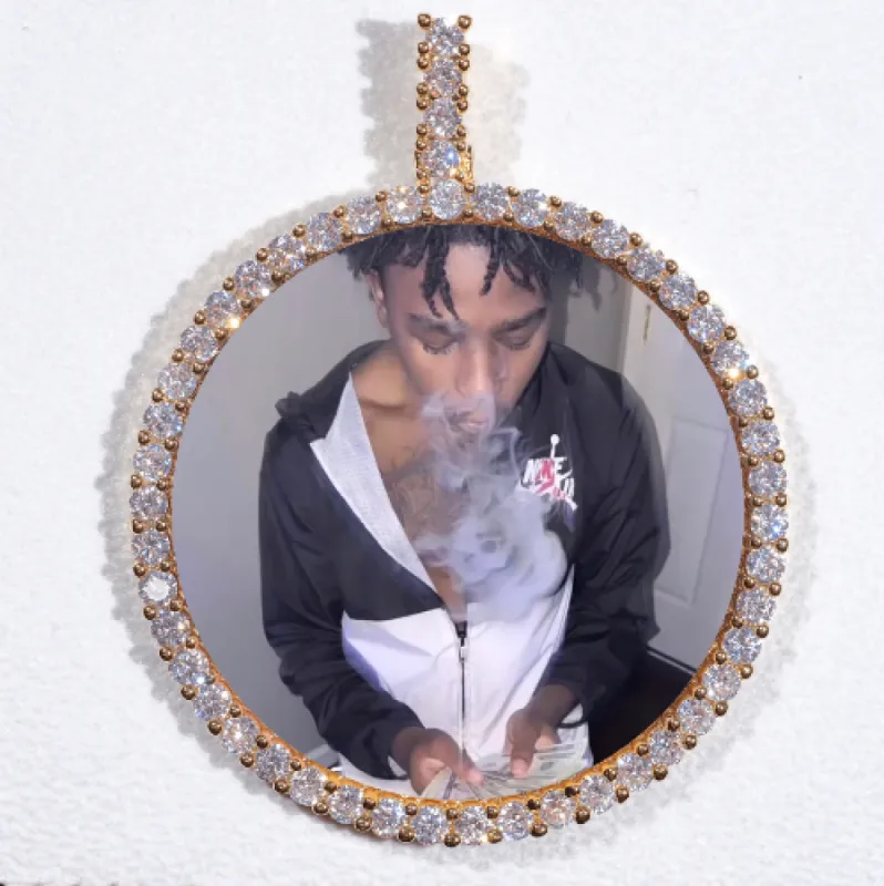 LARGE 3D CIRCLE CUSTOM PICTURE PENDANT sold by The GUU Shop