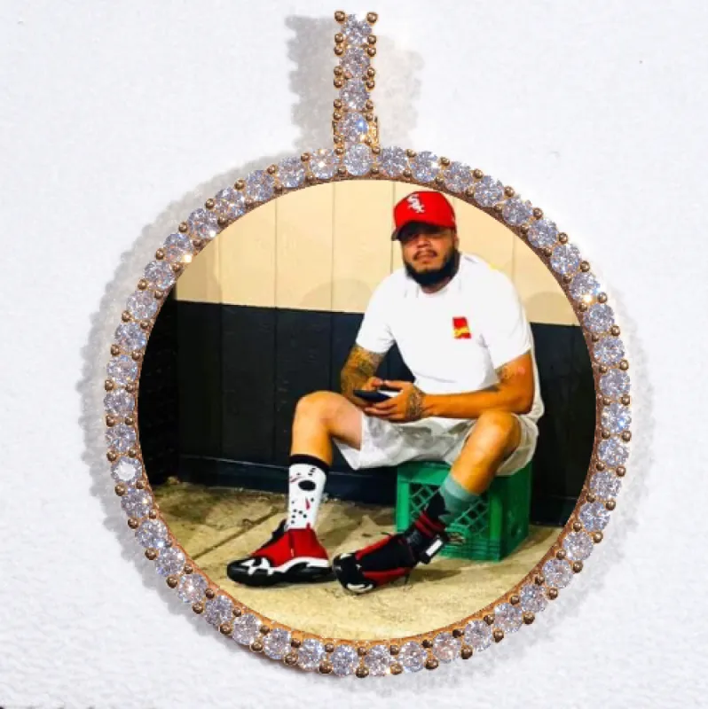 LARGE 3D CIRCLE CUSTOM PICTURE PENDANT sold by The GUU Shop