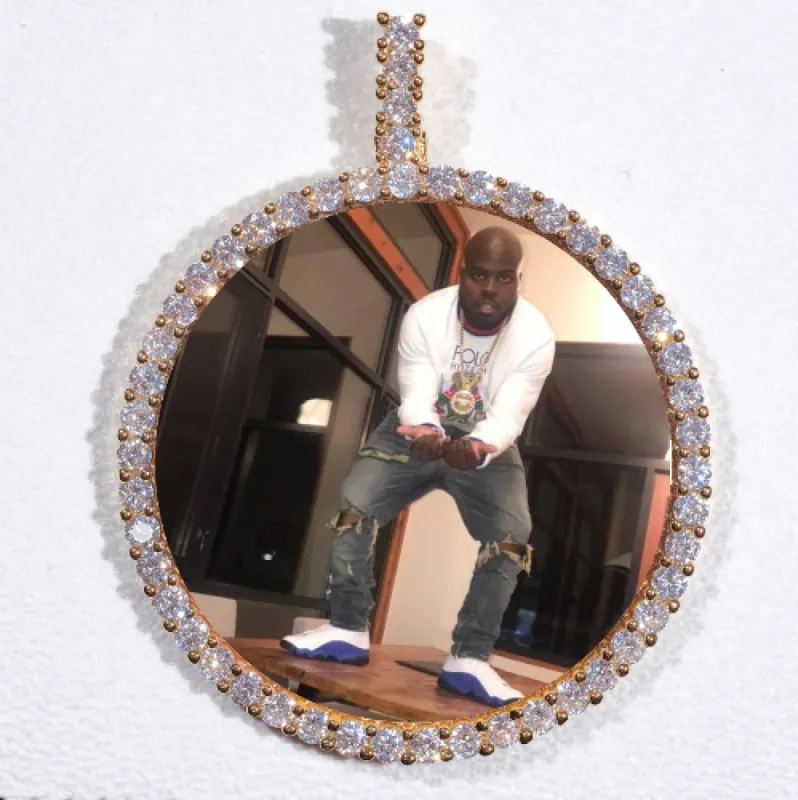 LARGE 3D CIRCLE CUSTOM PICTURE PENDANT sold by The GUU Shop