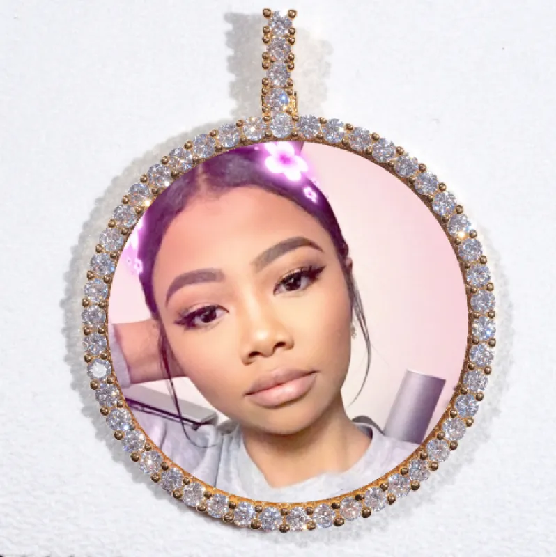 LARGE 3D CIRCLE CUSTOM PICTURE PENDANT sold by The GUU Shop