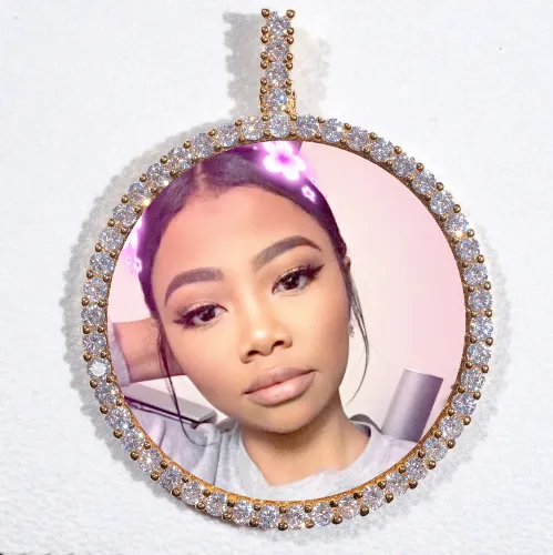 LARGE 3D CIRCLE CUSTOM PICTURE PENDANT sold by The GUU Shop