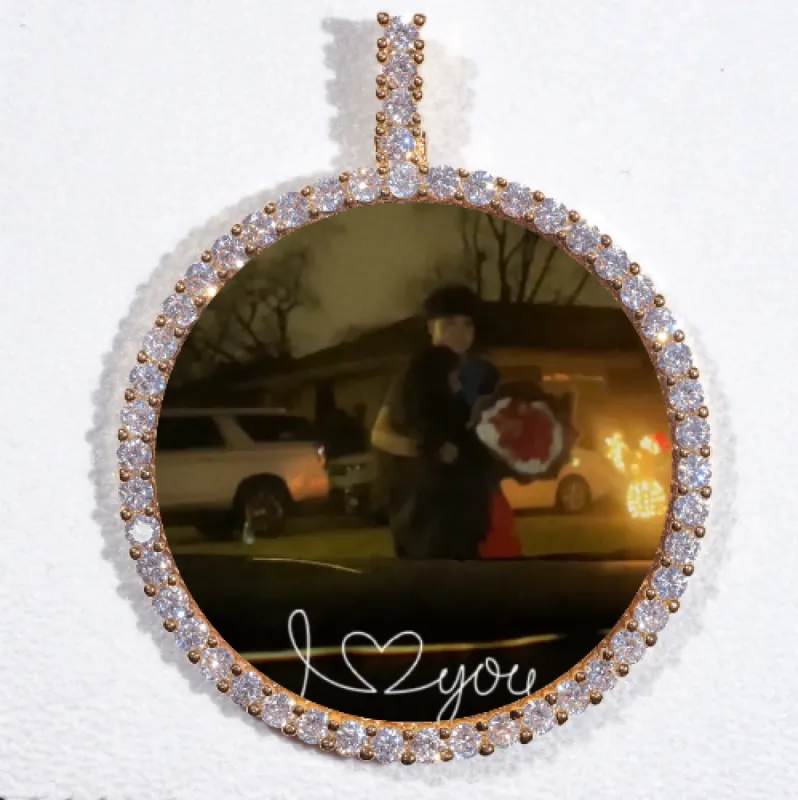 LARGE 3D CIRCLE CUSTOM PICTURE PENDANT sold by The GUU Shop