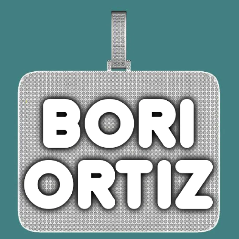 CUSTOM LETTER NECKLACE 3D BIG SQUARE sold by The GUU Shop