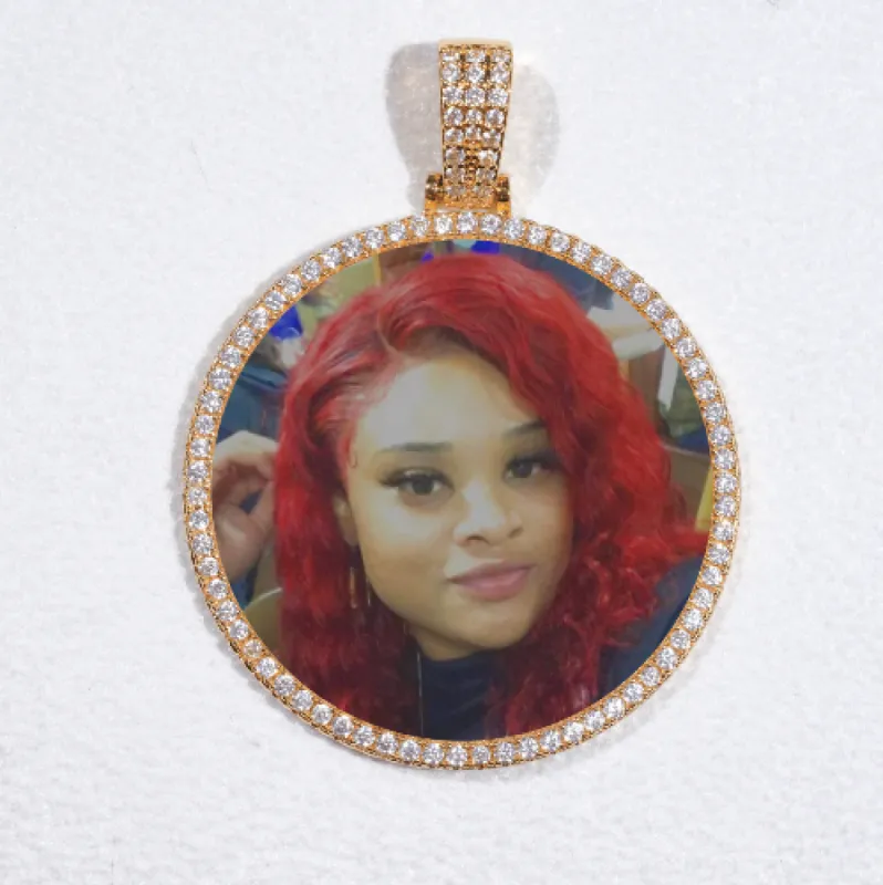 MEDIUM 3D CIRCLE CUSTOM PICTURE PENDANT sold by The GUU Shop
