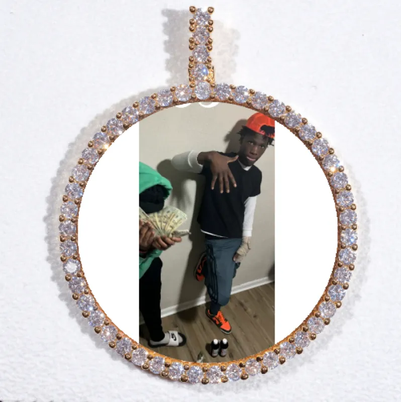 LARGE 3D CIRCLE CUSTOM PICTURE PENDANT sold by The GUU Shop