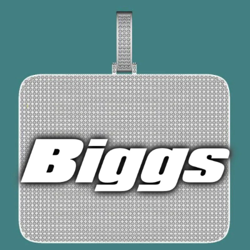 CUSTOM LETTER NECKLACE 3D BIG SQUARE sold by The GUU Shop