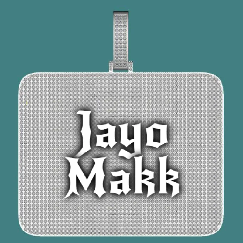 CUSTOM LETTER NECKLACE 3D BIG SQUARE sold by The GUU Shop