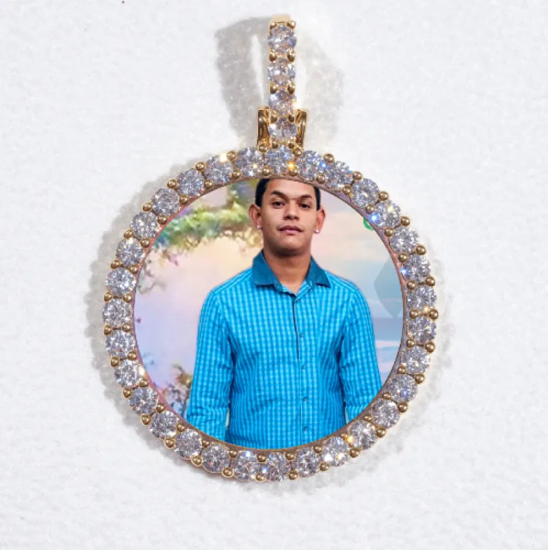 3D CIRCLE CUSTOM PICTURE PENDANT SMALL SIZE sold by The GUU Shop