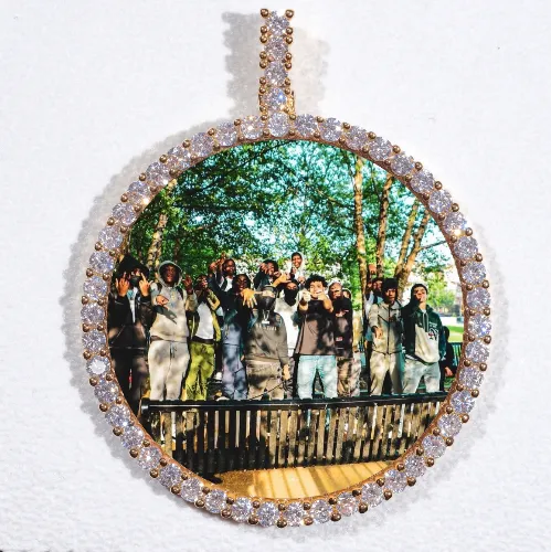 LARGE 3D CIRCLE CUSTOM PICTURE PENDANT sold by The GUU Shop