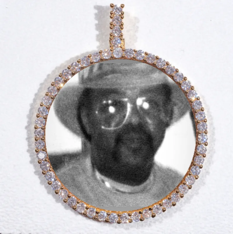 LARGE 3D CIRCLE CUSTOM PICTURE PENDANT sold by The GUU Shop