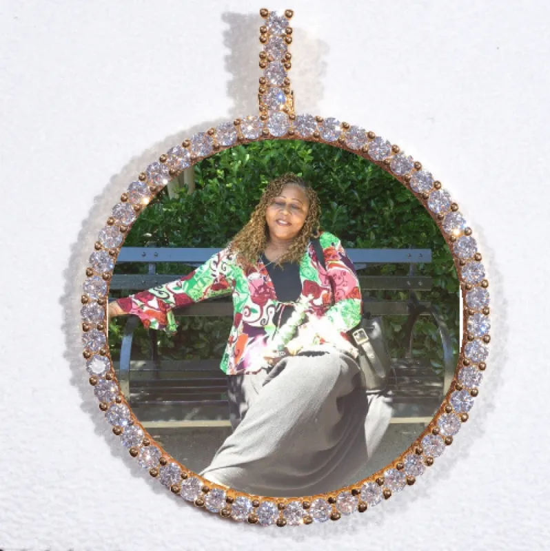 LARGE 3D CIRCLE CUSTOM PICTURE PENDANT sold by The GUU Shop