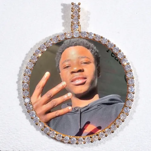 LARGE 3D CIRCLE CUSTOM PICTURE PENDANT sold by The GUU Shop