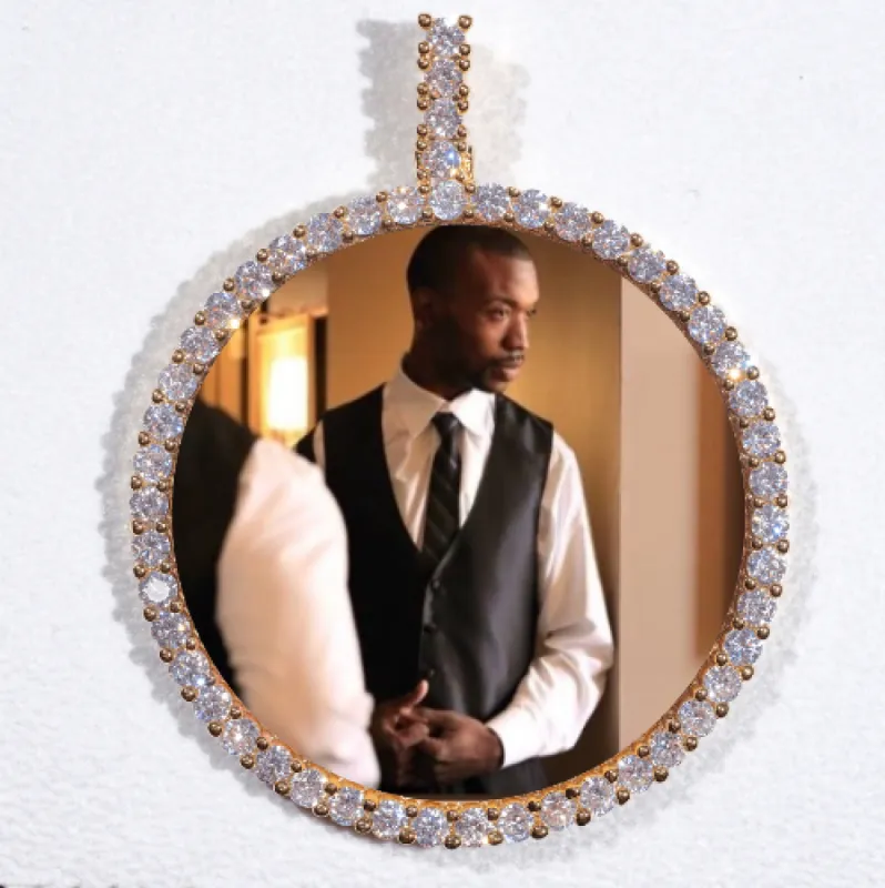 LARGE 3D CIRCLE CUSTOM PICTURE PENDANT sold by The GUU Shop