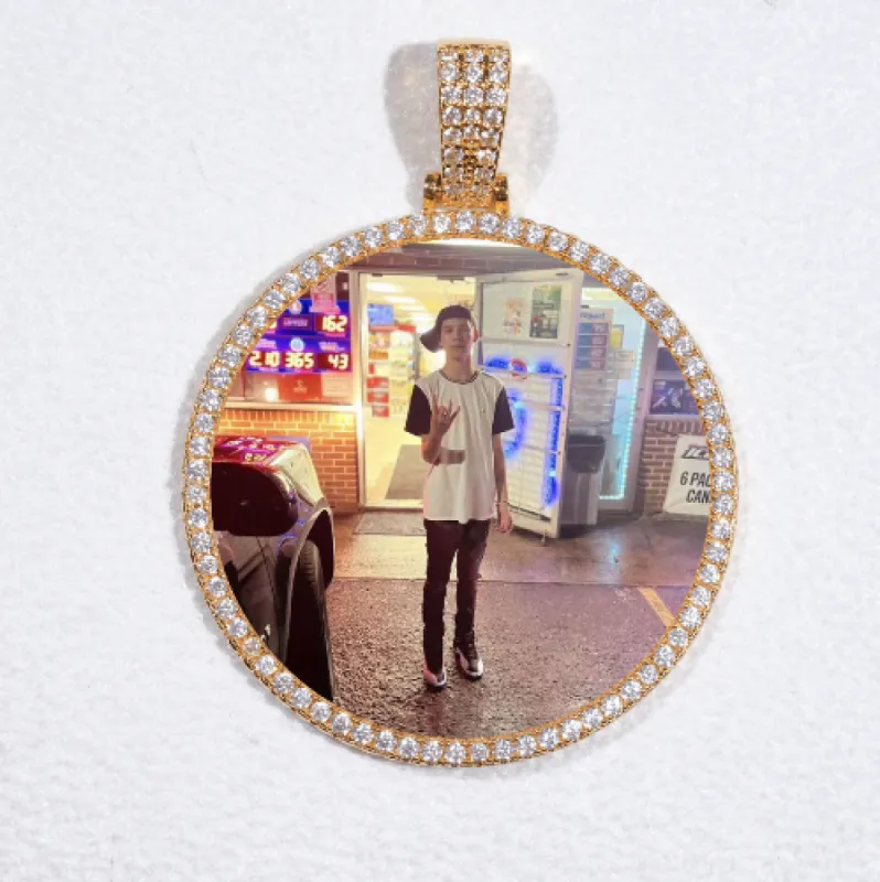 MEDIUM 3D CIRCLE CUSTOM PICTURE PENDANT sold by The GUU Shop