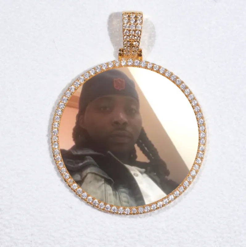 MEDIUM 3D CIRCLE CUSTOM PICTURE PENDANT sold by The GUU Shop